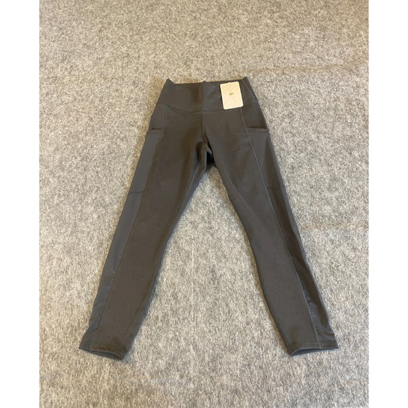 NWT Fabletics High Waisted Mesh Heathered Capri Leggings Size Small Gray - Picture 1 of 10